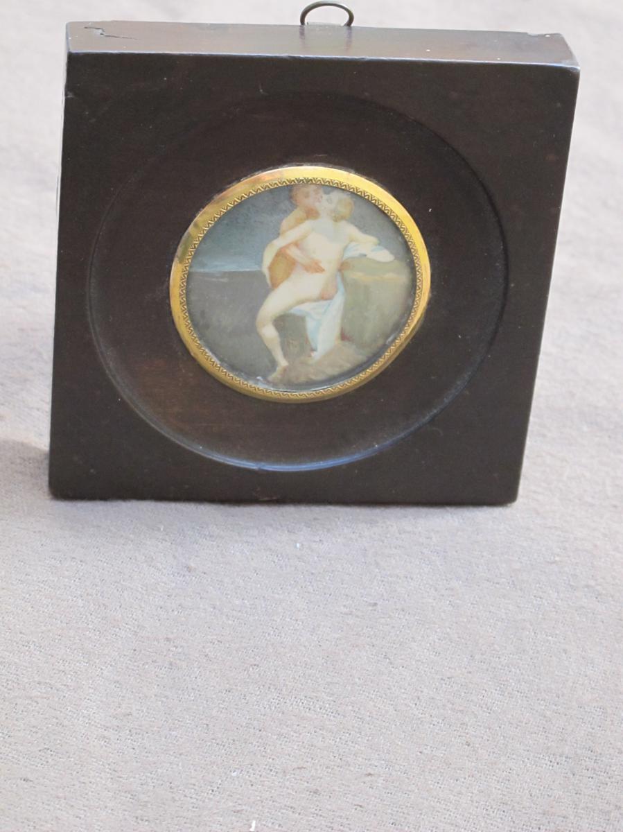 Miniature A Sujet érotique époque XIX ème Siècle