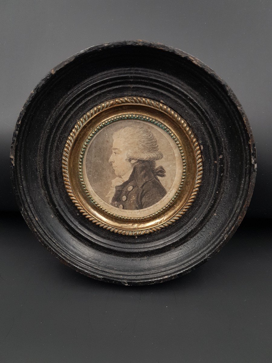 Physionotrace  Antoine Etienne Tousard Commandeur de Malte, Général de Brigade du Génie, officier de la légion d'honneur, Baron d'empire