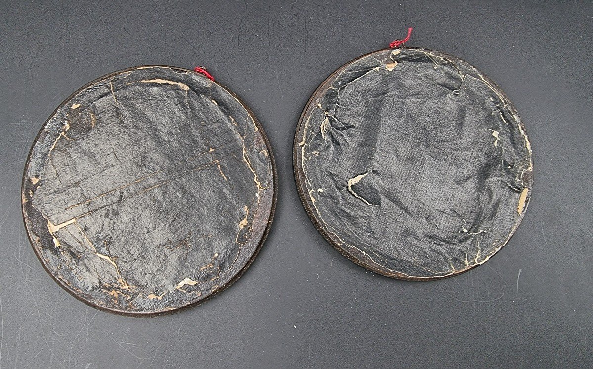 Paire De Dessin Père Et Son Fils Ou Fille époque XVIII E Siècle Louis XVI