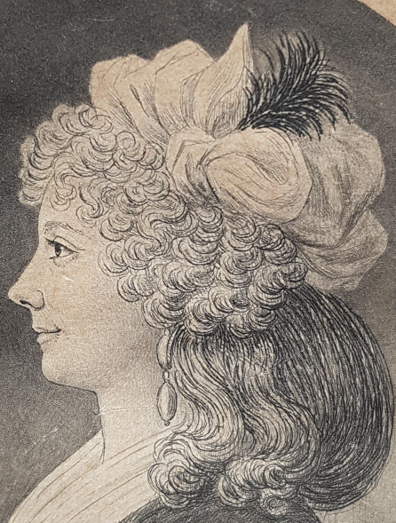 Physionotrace Dessiné Par Fouquet Et Gravé Par Chrétien Femme De l'époque Directoire