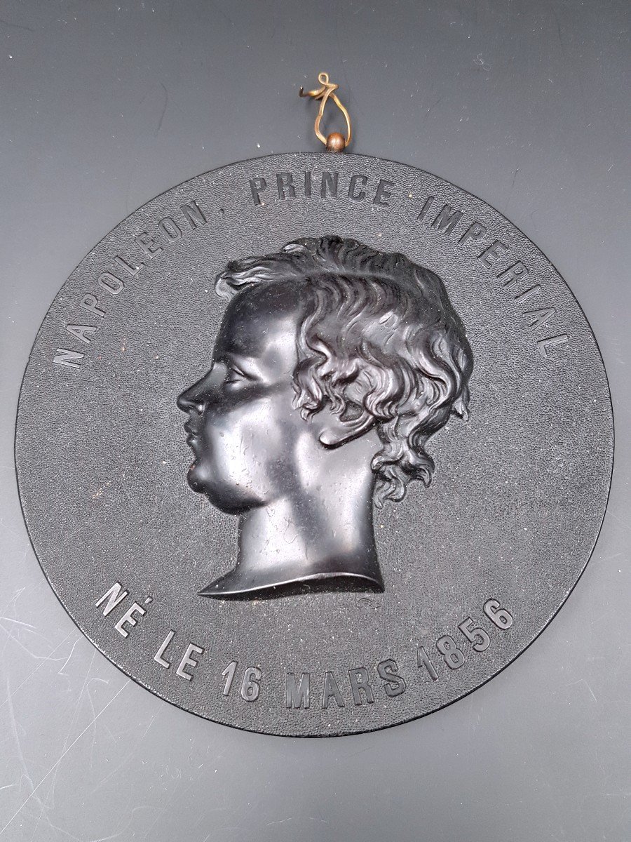 Trois Médaillons Famille Impériale Napoléon III, Prince Impérial, Eugénie