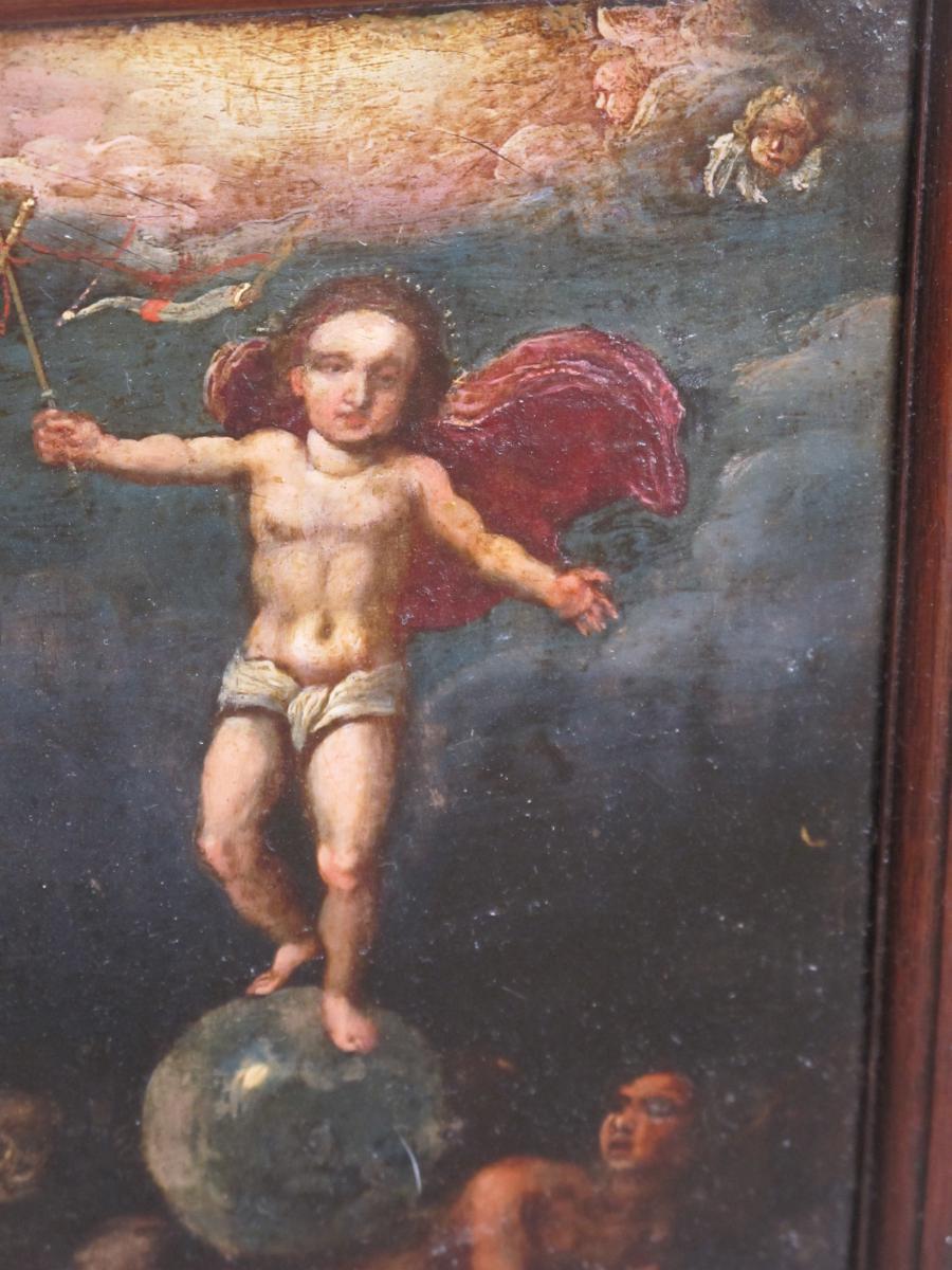 Peinture Sur Cuivre Le Christ Sauveur époque XVII ème Siècle