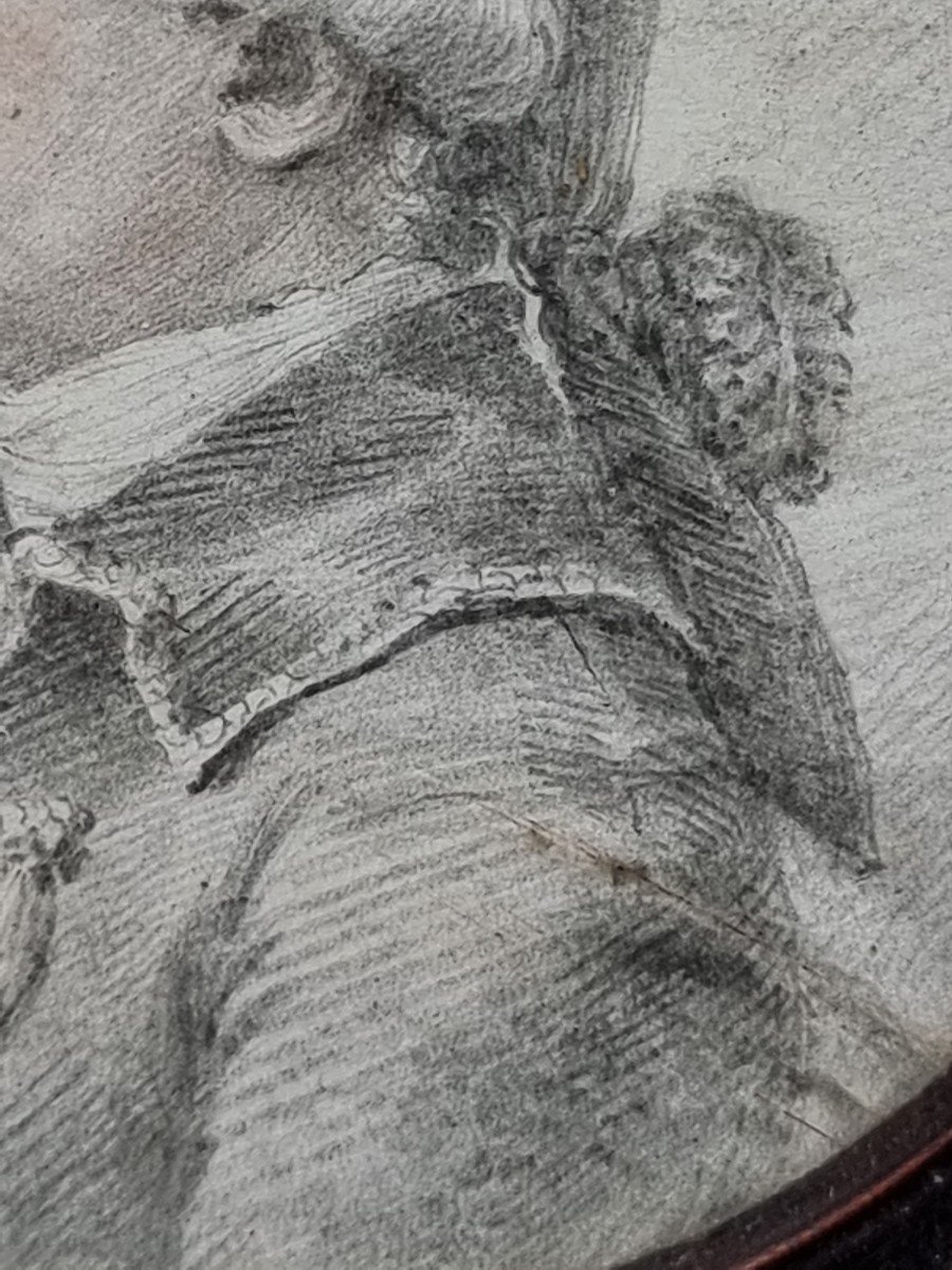 Paire De Dessin Père Et Son Fils Ou Fille époque XVIII E Siècle Louis XVI