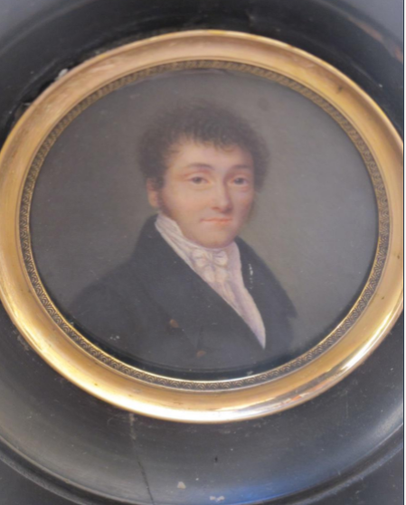 Miniature Portrait d'Homme époque 19 ème Siècle