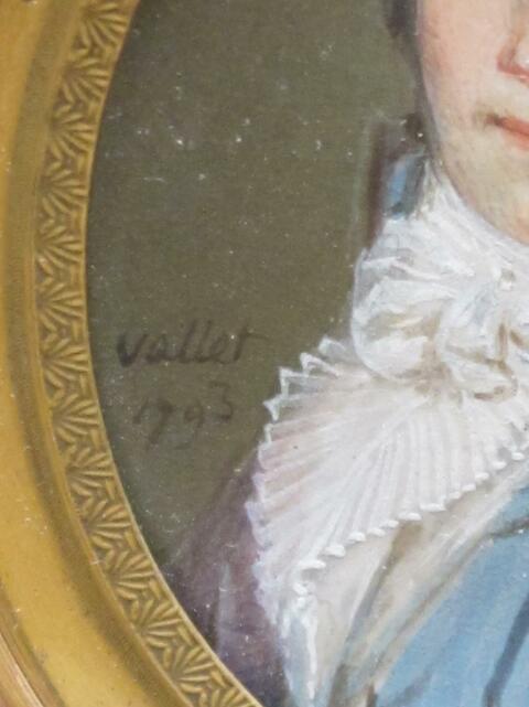Miniature Epoque Révolutionnaire Datée 1797 Signée Vallet
