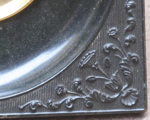 Miniature homme de la renaissance Dans Beau Cadre en bois pressé 
