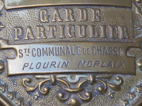 Plaque De Garde Chasse Commune De Morlaix Plourin