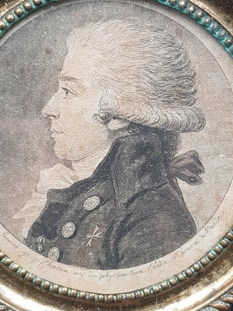 Physionotrace  Antoine Etienne Tousard Commandeur de Malte, Général de Brigade du Génie, officier de la légion d'honneur, Baron d'empire