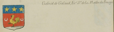 Cachet Porte Cire En Argent Aux Armes Bleynie De Galaup , Poinçon De Bayonne XVIII E Siècle