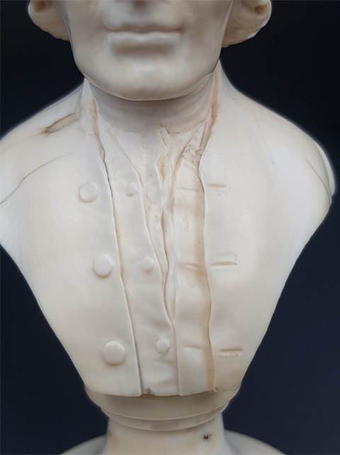 Buste De Jean Jacques Rousseau Très Finement Sculpté époque Début XIX E Siècle
