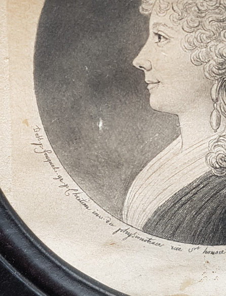 Physionotrace Dessiné Par Fouquet Et Gravé Par Chrétien Femme De l'époque Directoire
