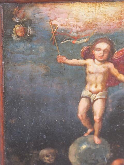 Peinture Sur Cuivre Le Christ Sauveur époque XVII ème Siècle