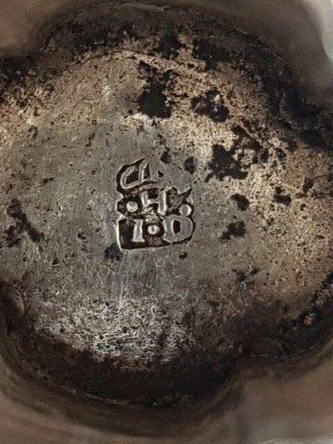 Cachet Porte Cire En Argent Aux Armes Bleynie De Galaup , Poinçon De Bayonne XVIII E Siècle