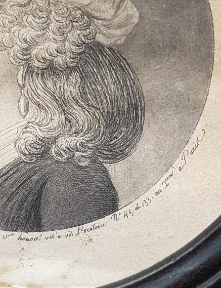 Physionotrace Dessiné Par Fouquet Et Gravé Par Chrétien Femme De l'époque Directoire