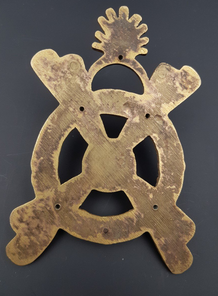 Crochet Platine De Suspension De Tableau Empire En Bronze Doré Couronne Chêne Ailes libellules