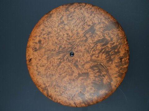 Rare Boite Miniature A Secret dans un Double Fond En Ronce de noyer Et Cabochon d'écaille