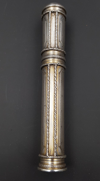 étui Porte Cire En Argent Armoiries De La Famille Le Camus