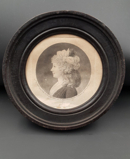 Physionotrace Dessiné Par Fouquet Et Gravé Par Chrétien Femme De l'époque Directoire
