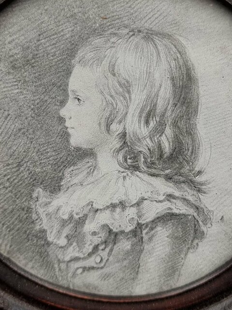 Paire De Dessin Père Et Son Fils Ou Fille époque XVIII E Siècle Louis XVI