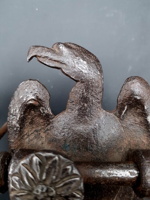 Verrou Ou Targette En Fer forgé représentant une Aigle Empire