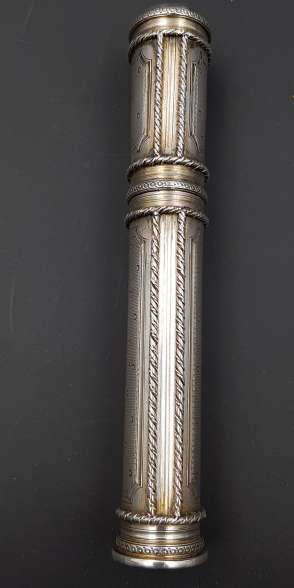 étui Porte Cire En Argent Armoiries De La Famille Le Camus