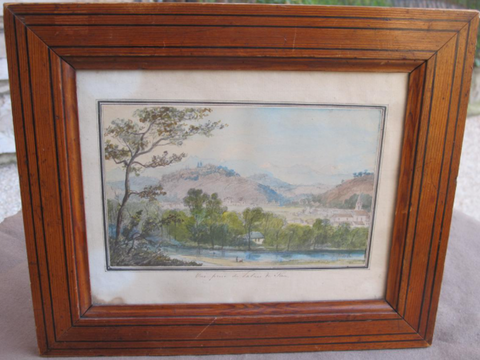 Aquarelle Vue Prise Du Palais De Pau
