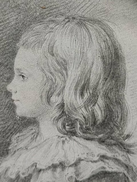 Paire De Dessin Père Et Son Fils Ou Fille époque XVIII E Siècle Louis XVI