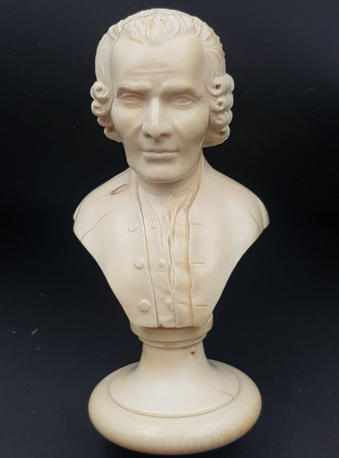 Buste De Jean Jacques Rousseau Très Finement Sculpté époque Début XIX E Siècle